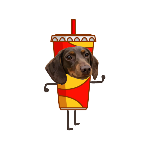Custom Pet Portrait Stickers-Food