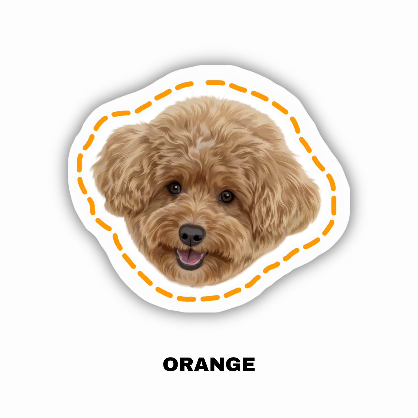 Custom Pet Portrait Personalized pillow -Modern with Dotted Outline