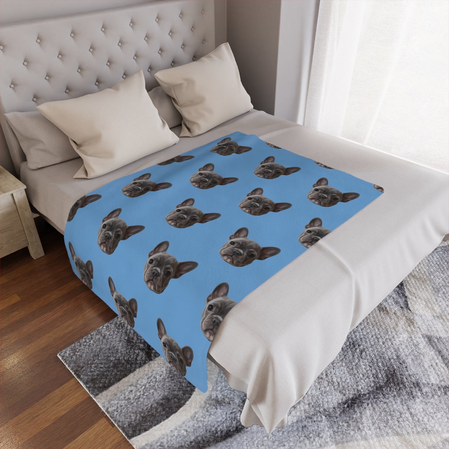Custom Modern Pet Portrait Blanket