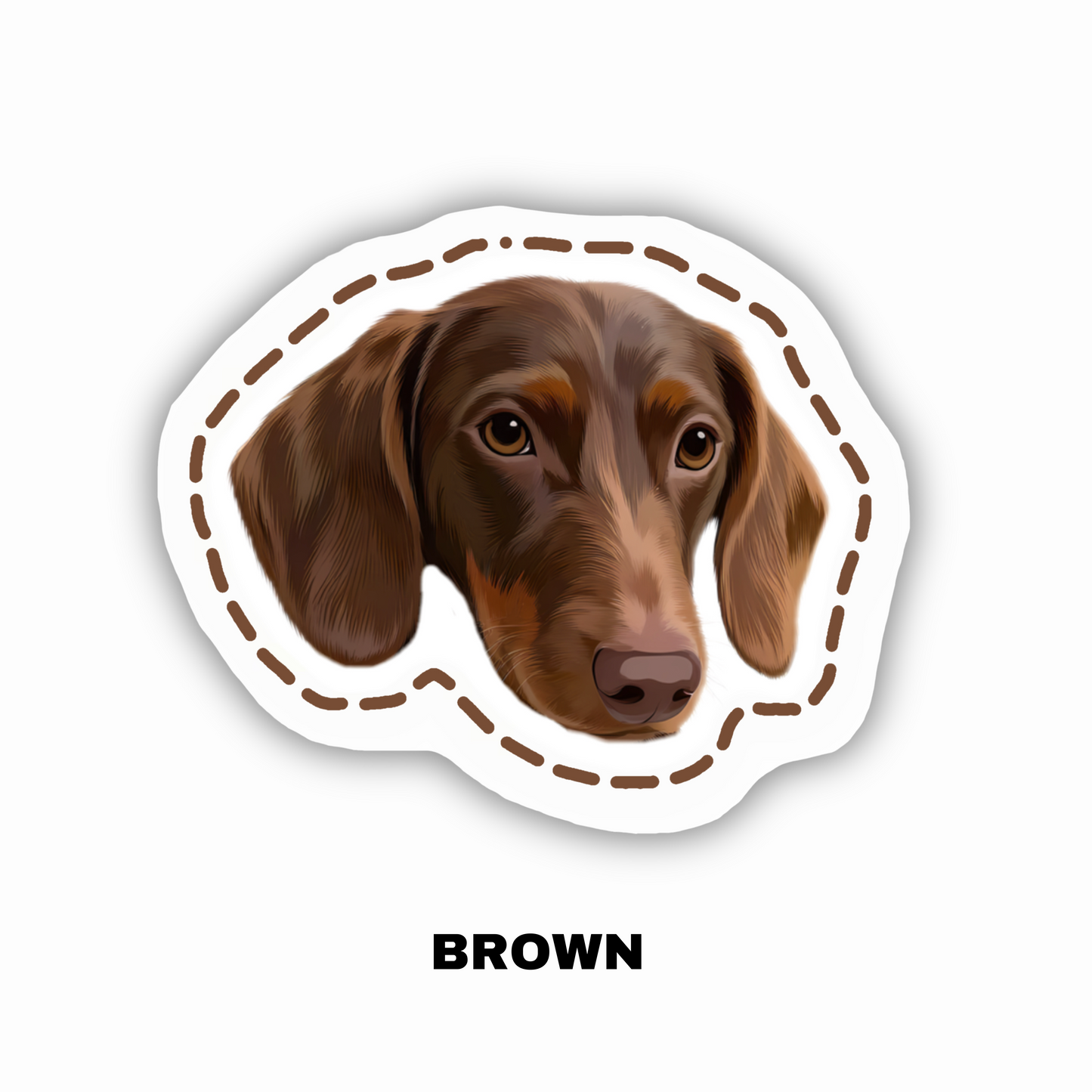 Custom Pet Portrait Personalized pillow -Modern with Dotted Outline