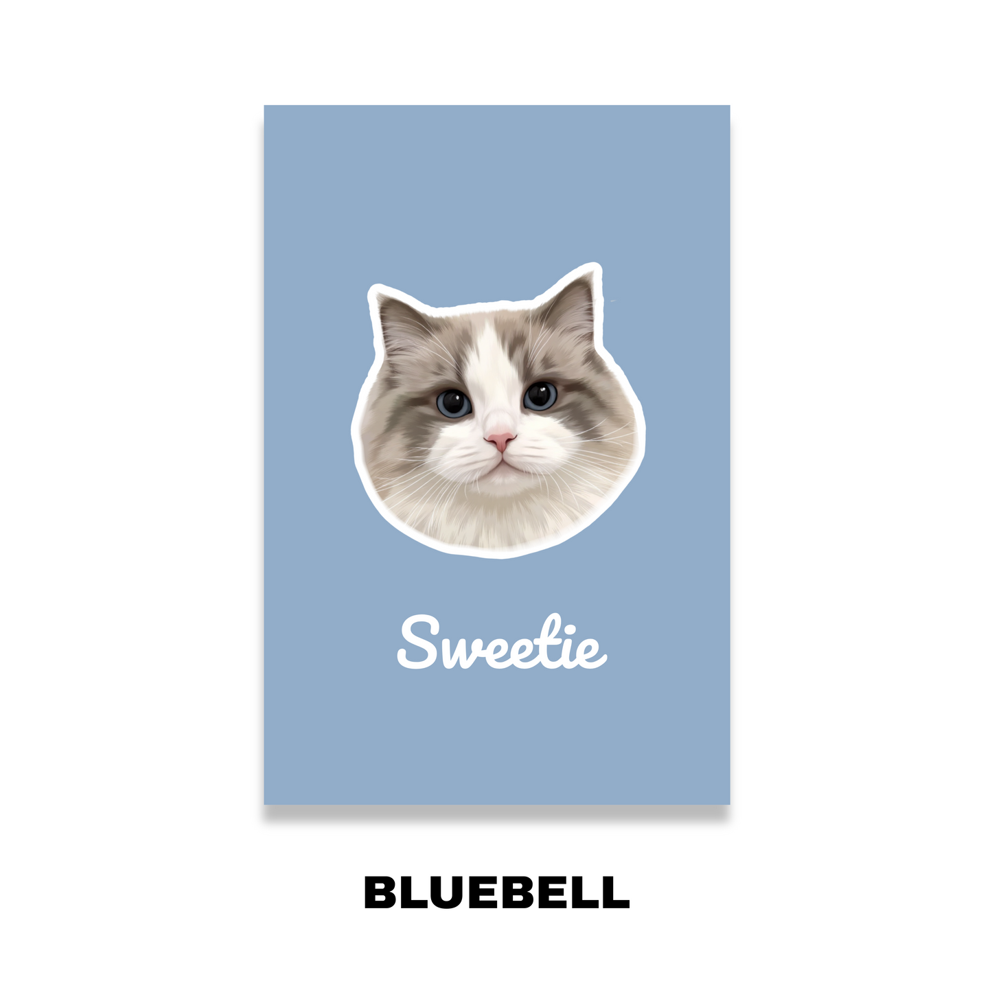 Custom Pet Portrait Blanket-Solid Color