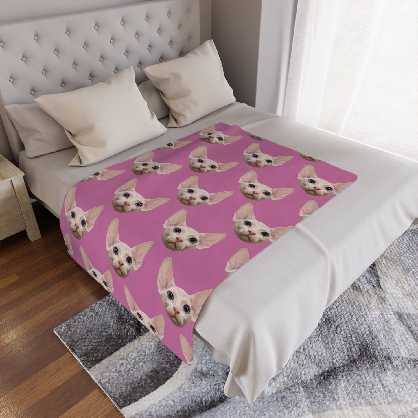 Custom Modern Pet Portrait Blanket