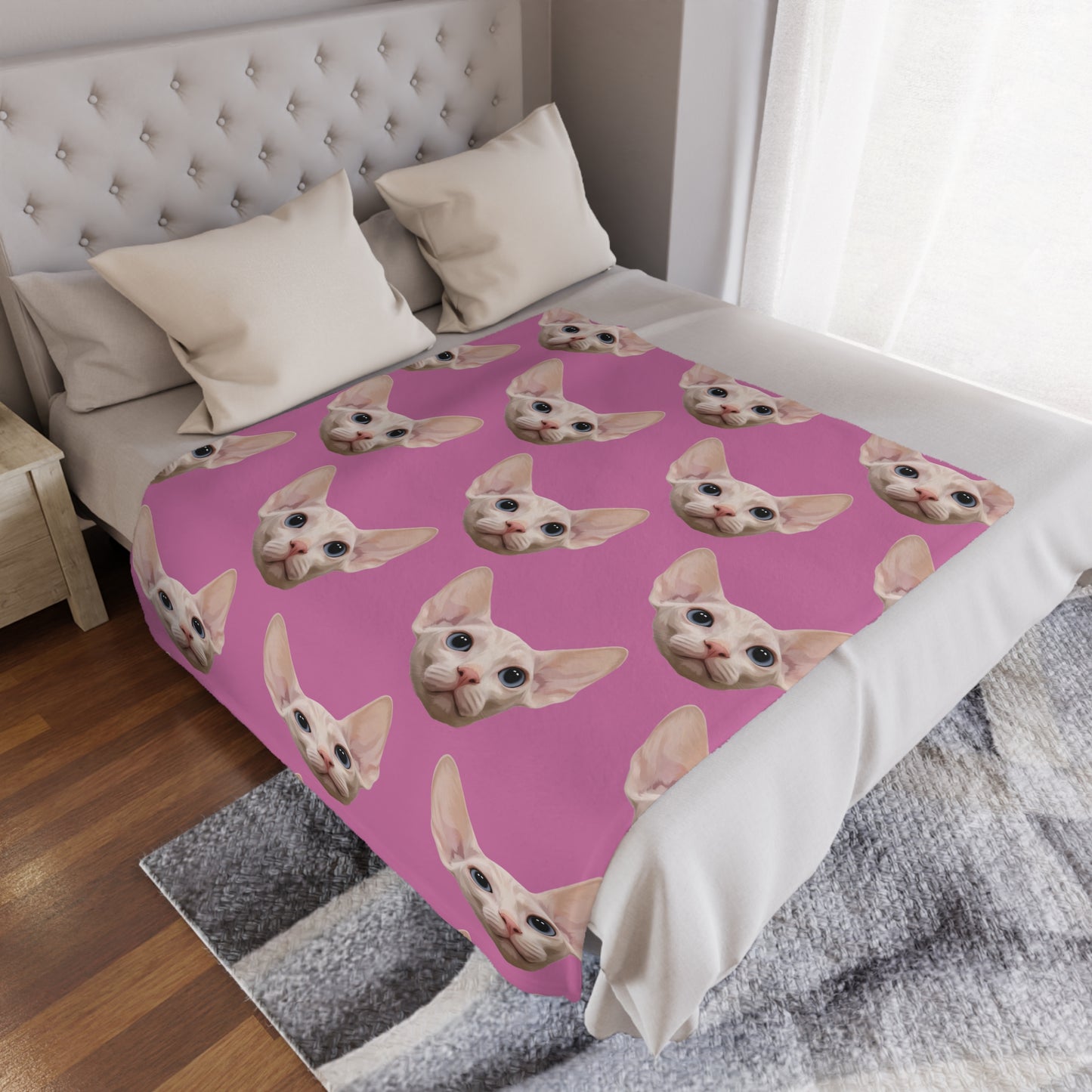 Custom Modern Pet Portrait Blanket