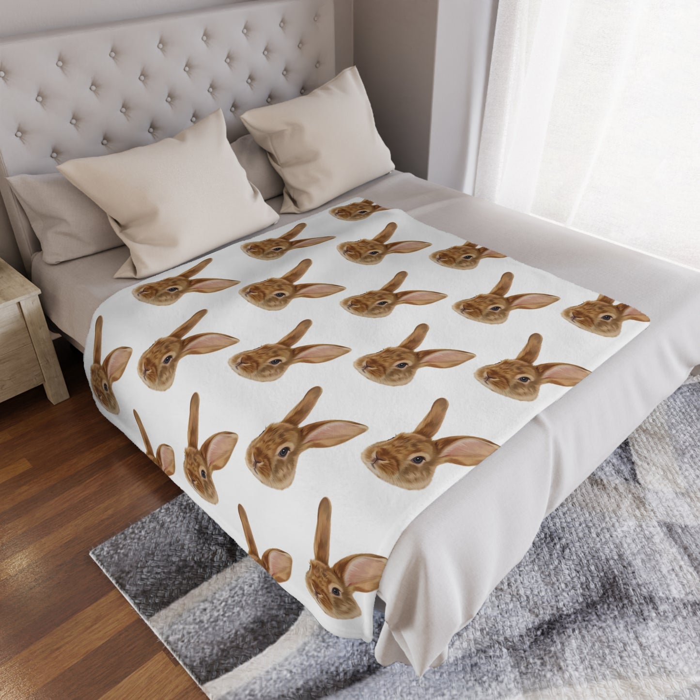 Custom Modern Pet Portrait Blanket