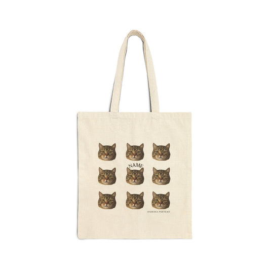 Custom Pet Portrait Tote - Nine Face
