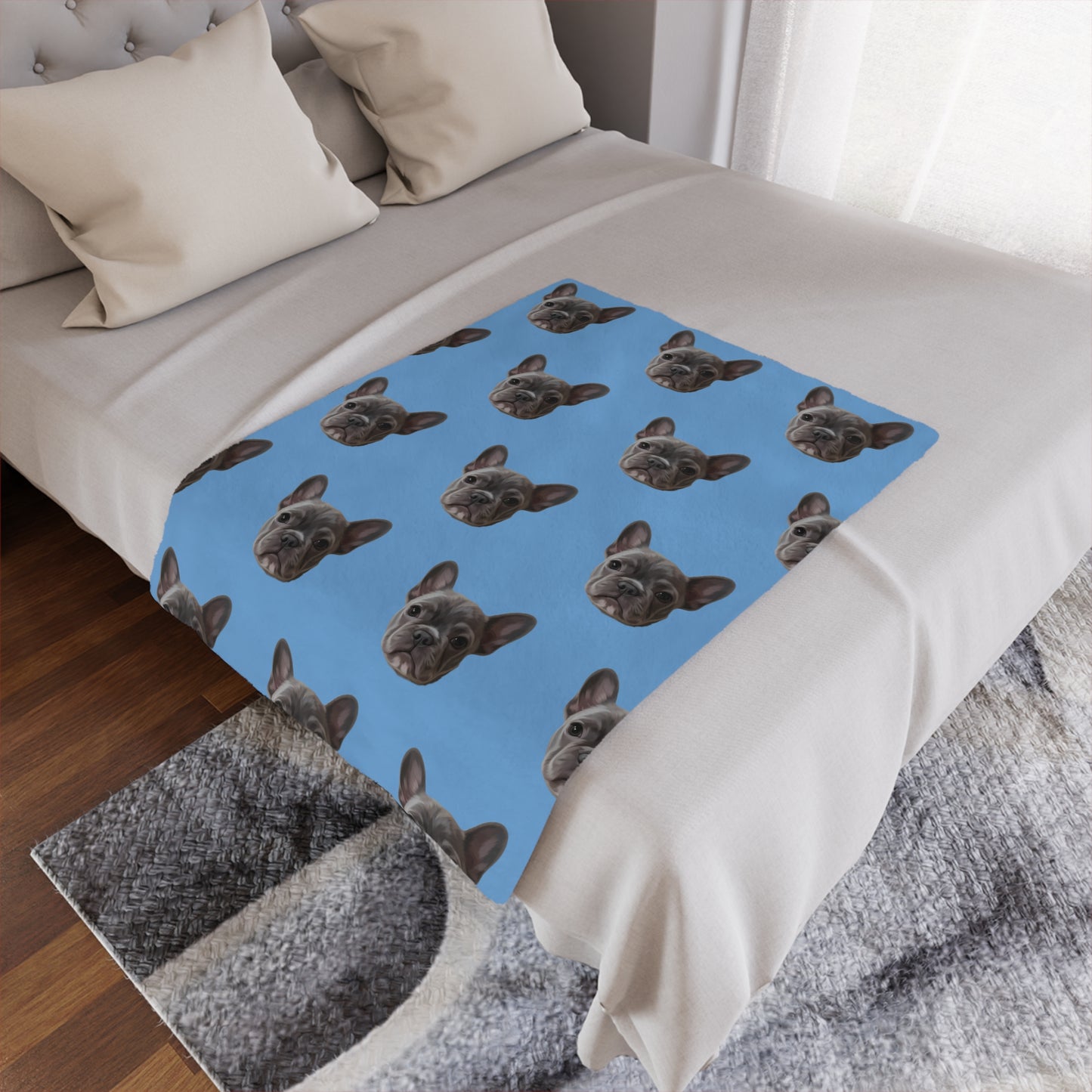 Custom Modern Pet Portrait Blanket