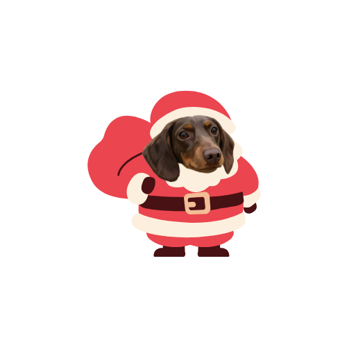 Custom Pet Portrait Sticker-Christmas