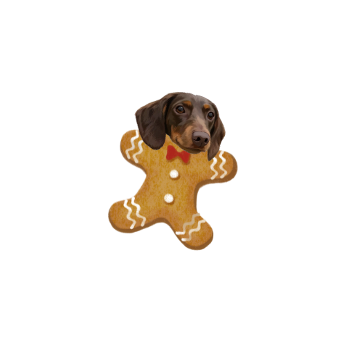 Custom Pet Portrait Sticker-Christmas