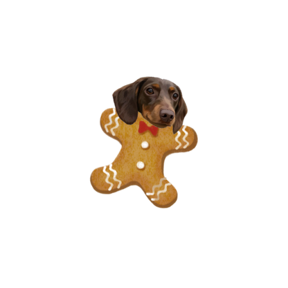Custom Pet Portrait Sticker-Christmas