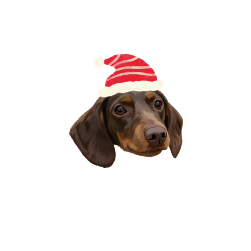 Custom Pet Portrait Sticker-Christmas