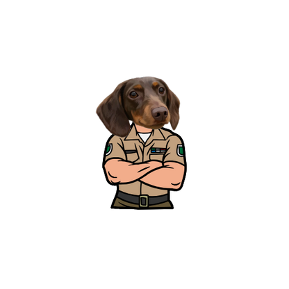 Custom Pet Portrait-Work Hard