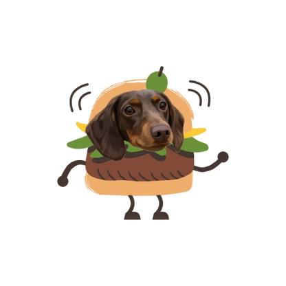 Custom Pet Portrait Stickers-Food