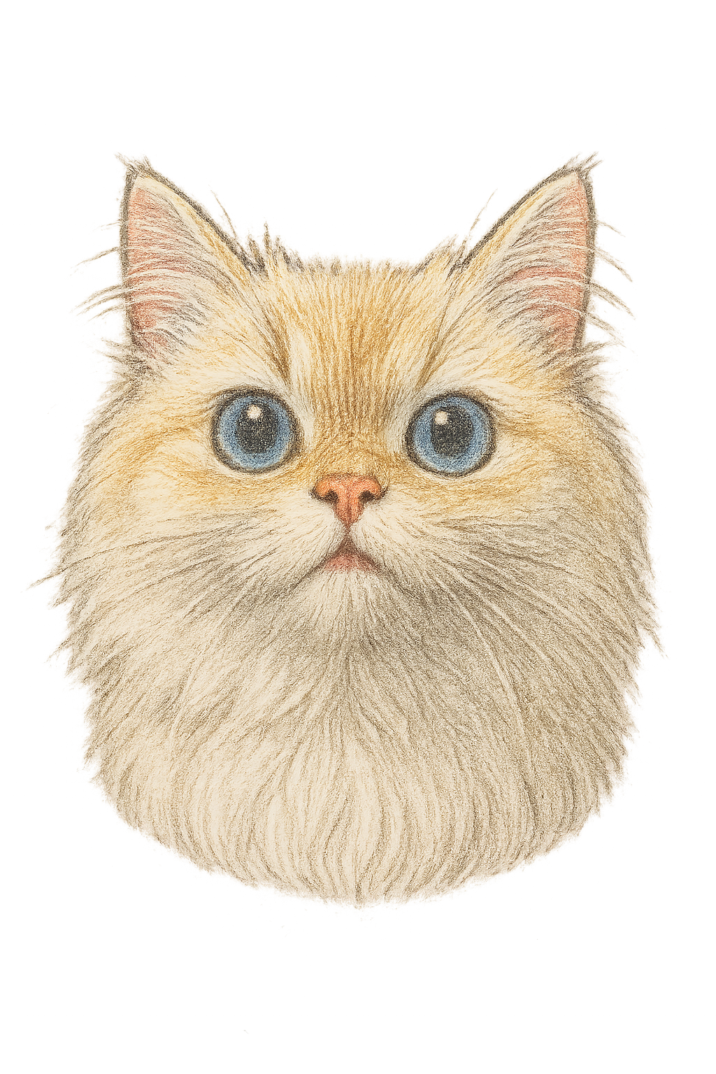 Colored Pencil Style Pet Portrait