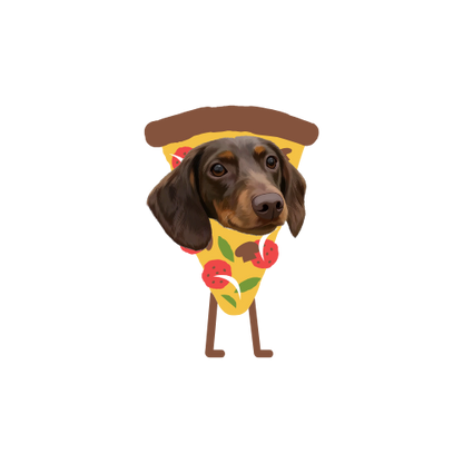 Custom Pet Portrait Stickers-Food