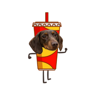 Custom Pet Portrait Stickers-Food