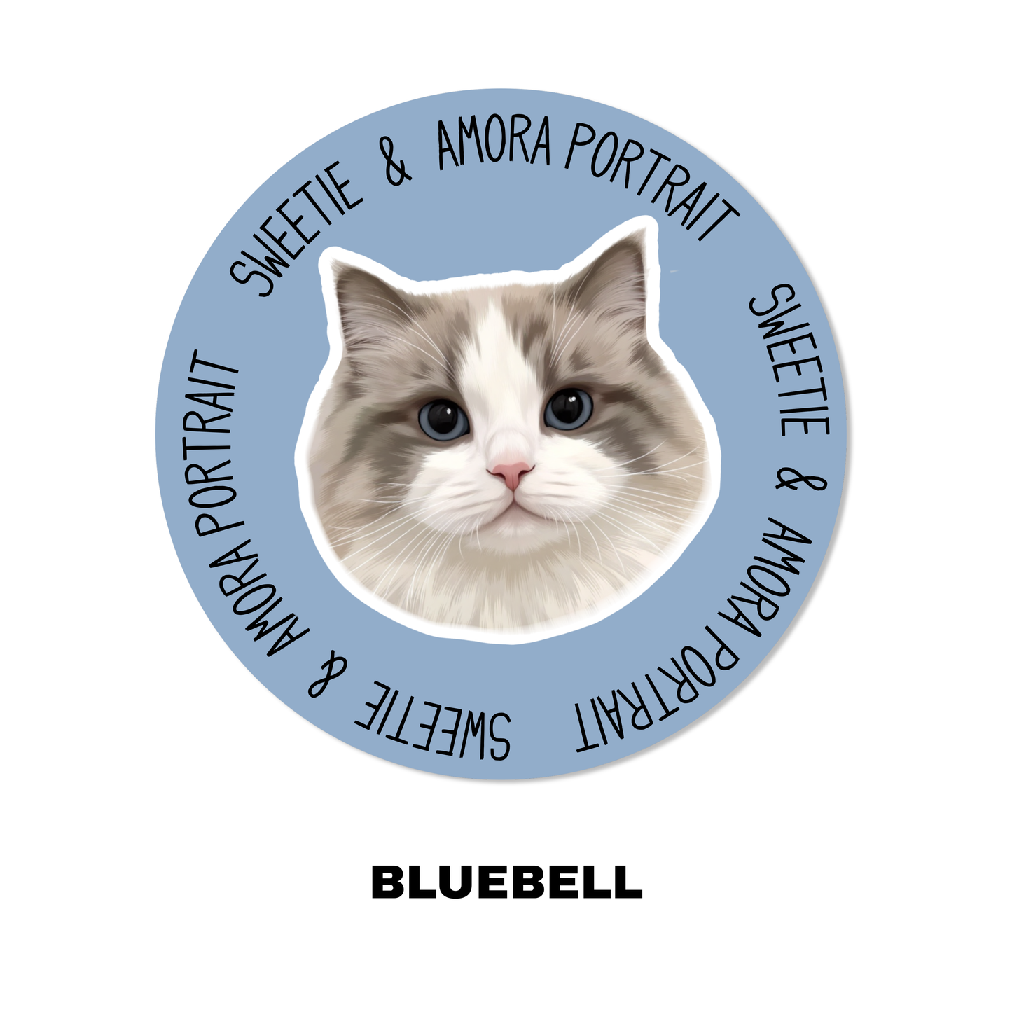 Custom Pet Portrait Carpet-Modern，Border Text