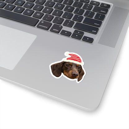 Custom Pet Portrait Sticker-Christmas