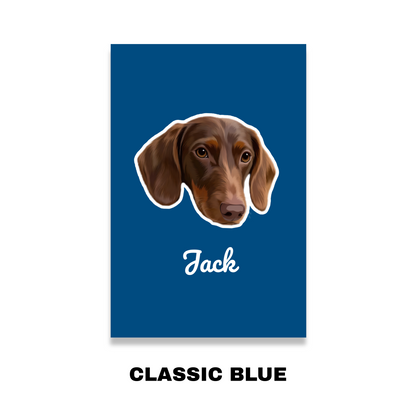 Custom Pet Portrait Blanket-Solid Color