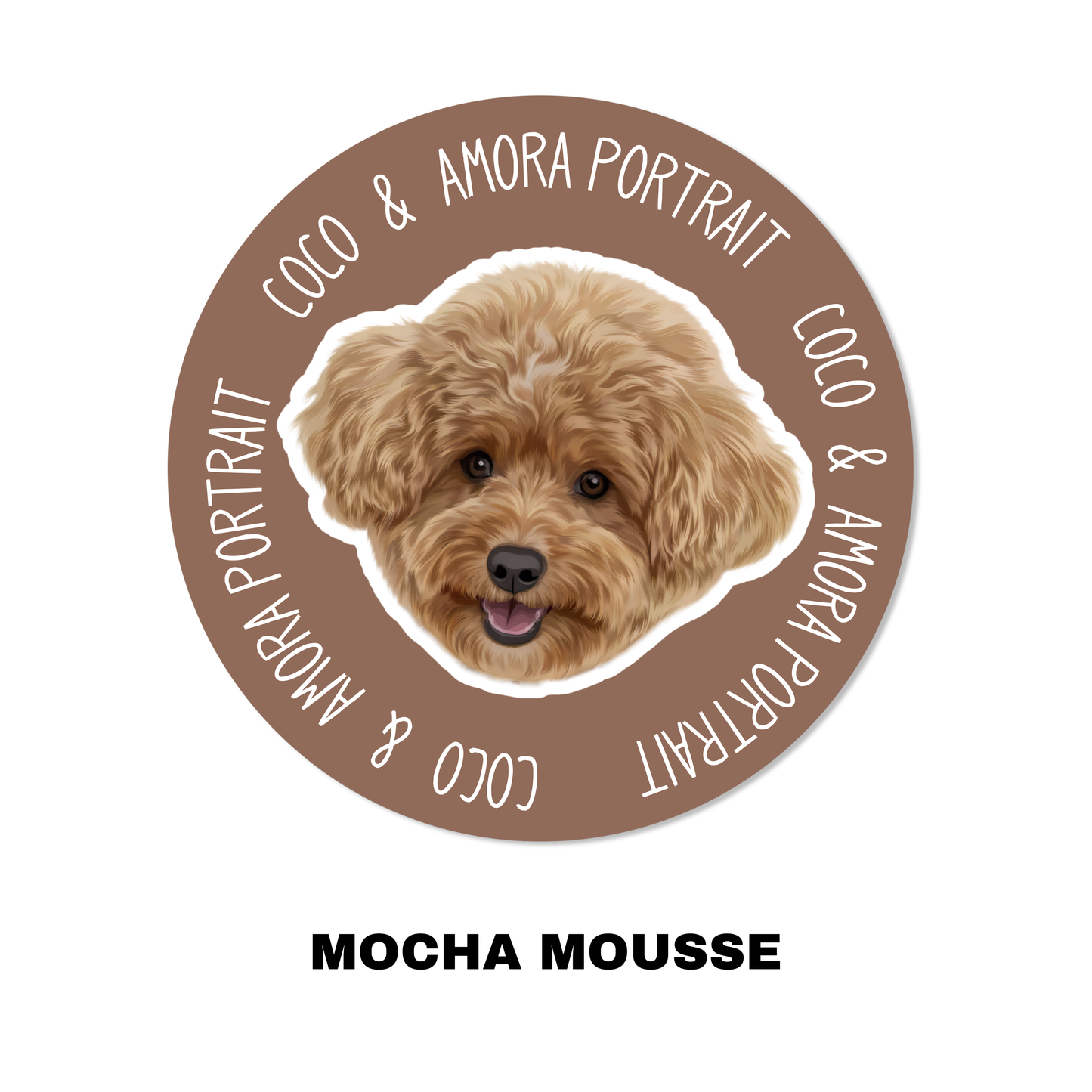 Custom Pet Portrait Carpet-Modern，Border Text