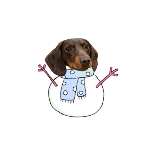 Custom Pet Portrait Sticker-Christmas