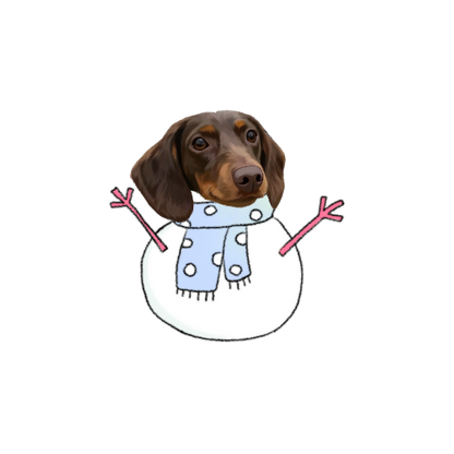Custom Pet Portrait Sticker-Christmas