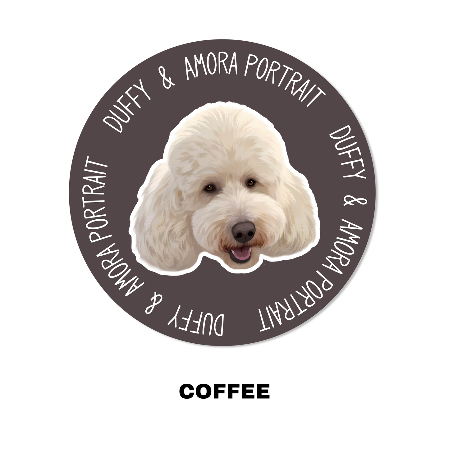 Custom Pet Portrait Carpet-Modern，Border Text