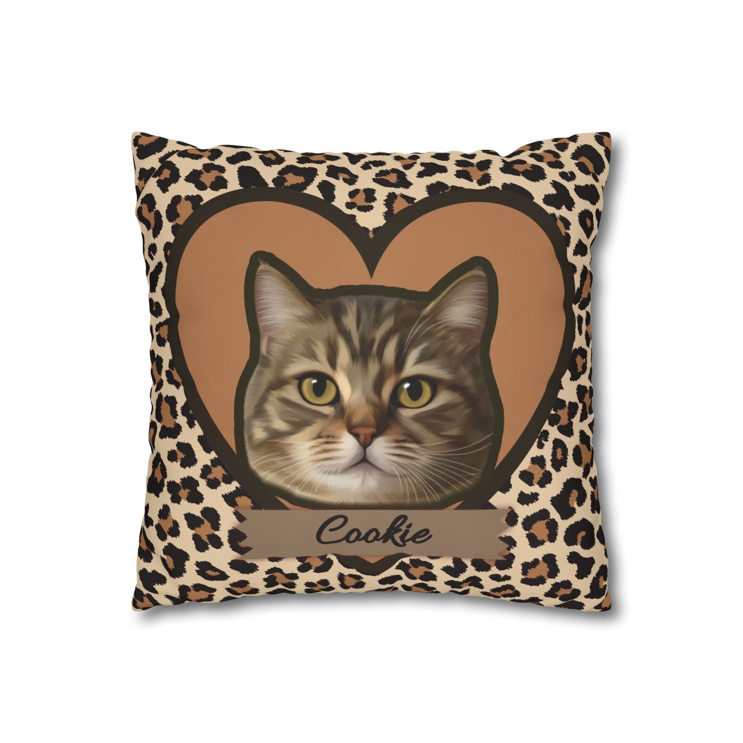 Custom Pet Portrait  Square pillow-Modern