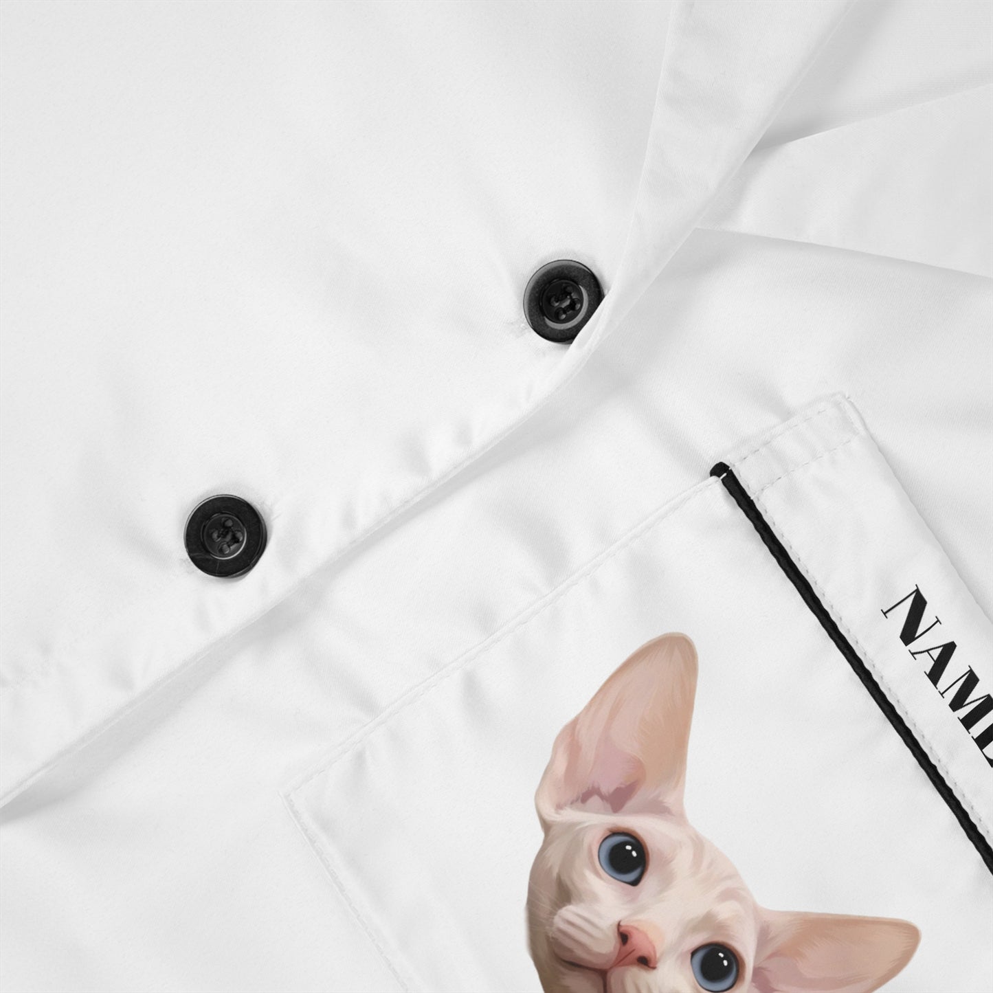 Custom Pet Portrait Print Ice Silk Pajama Set – Unisex, Long Sleeve Top & Pants