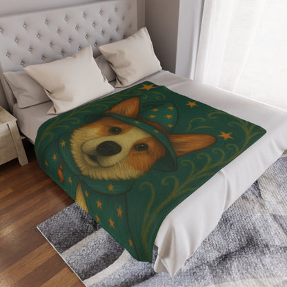 Custom Pet Portrait Blankets-Wizard