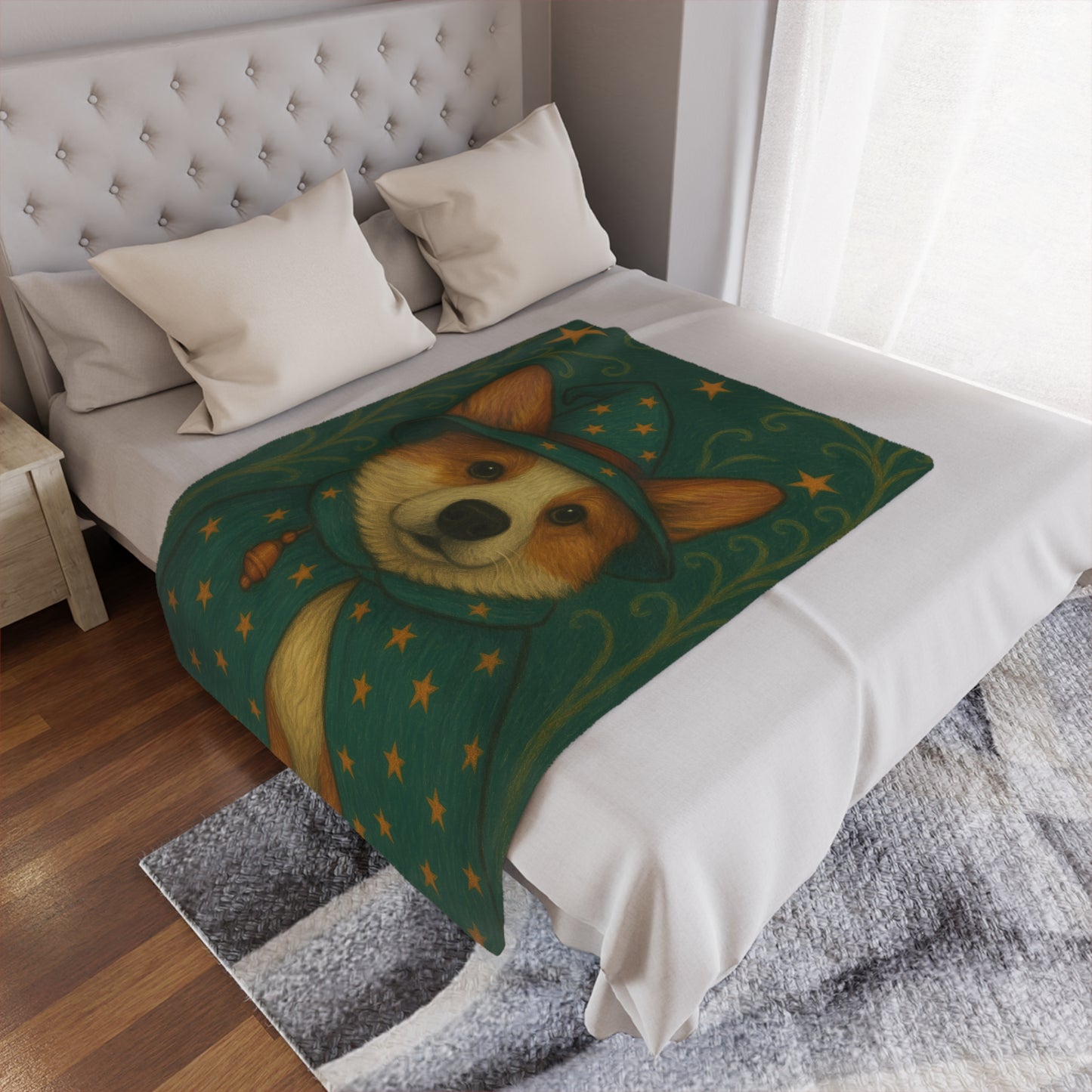 Custom Pet Portrait Blankets-Wizard