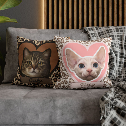 Custom Pet Portrait  Square pillow-Modern