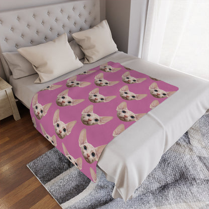 Custom Modern Pet Portrait Blanket