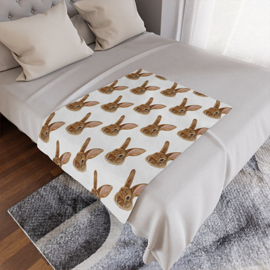 Custom Modern Pet Portrait Blanket