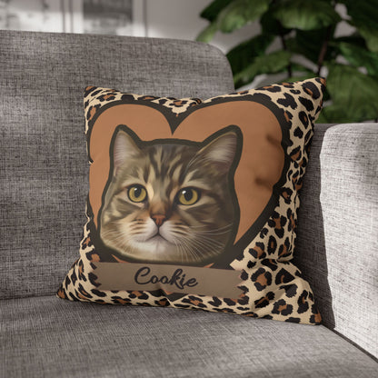 Custom Pet Portrait  Square pillow-Modern