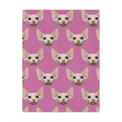 Custom Modern Pet Portrait Blanket