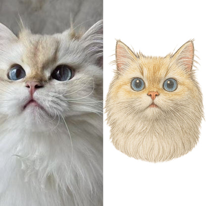 Colored Pencil Style Pet Portrait