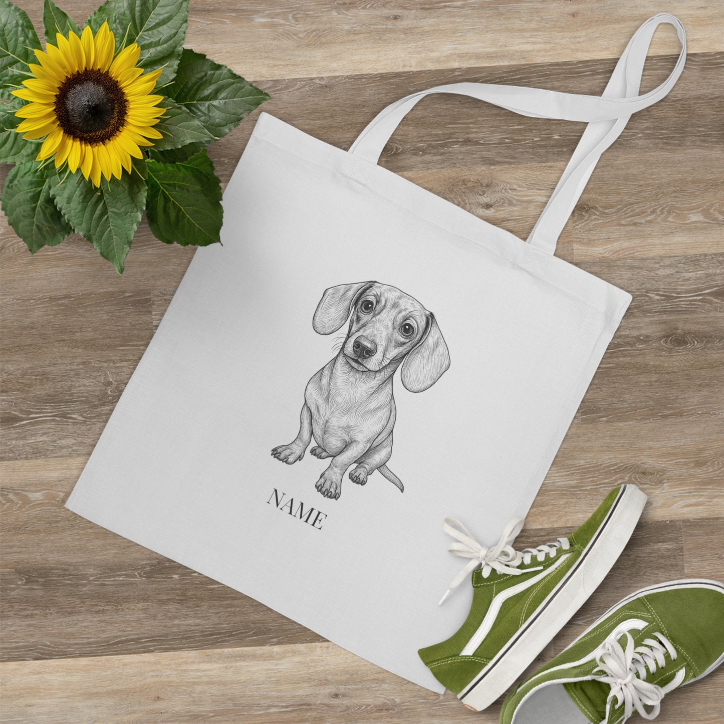Custom Pet Portrait Tote - Line Art