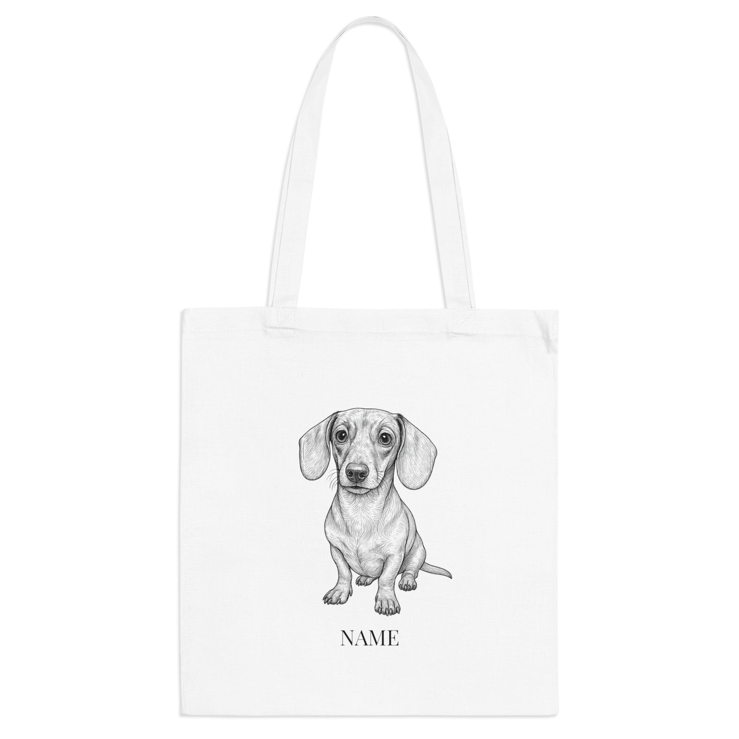 Custom Pet Portrait Tote - Line Art
