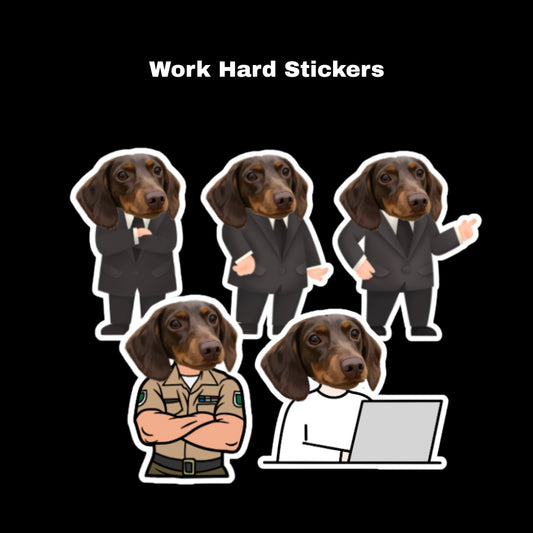 Custom Pet Portrait-Work Hard