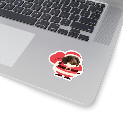 Custom Pet Portrait Sticker-Christmas